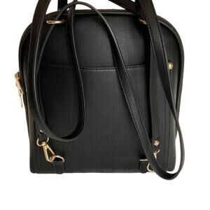 Brand New  Miztique Convertible Backpack Shoulderbag Black Gold Accents